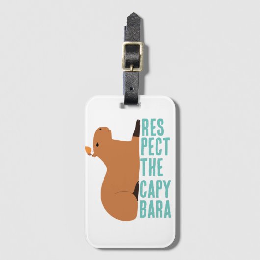 Respecteer de capybara bagagelabel (Voorkant (verticaal))