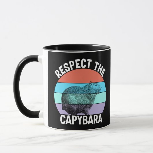 Respecteer de Capybara Fun Capybara Liefhebber Mok (Links)