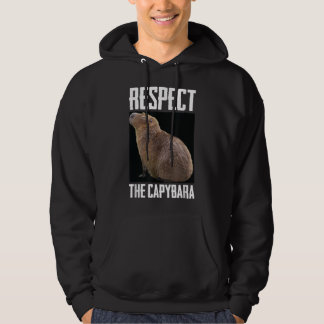 Respecteer de Capybara Funny Rodent Capibara Foto Hoodie