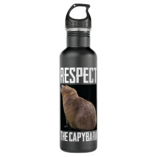 Respecteer de Capybara Funny Rodent Capibara Foto Waterfles