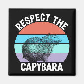 Respecteer de capybara, grappige capybara liefhebb magneet (Voorkant)