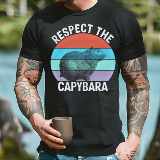 Respecteer de capybara, grappige capybara liefhebb t-shirt