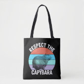 Respecteer de capybara, grappige capybara liefhebb tote bag (Voorkant)