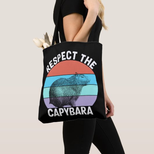 Respecteer de capybara, grappige capybara liefhebb tote bag (Dichtbij)