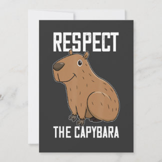 Respecteer de Capybara Grappige Knaagdier Capibara Kaart