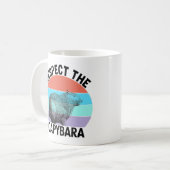 Respecteer de Capybara Grappige Knaagdier Capybara Koffiemok (Voorkant links)