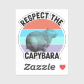 Respecteer de capybara grappige knaagdier capybara sticker (Vel)