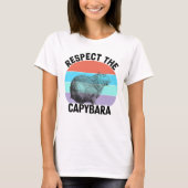 Respecteer de Capybara Grappige Knaagdier Capybara T-shirt (Voorkant)