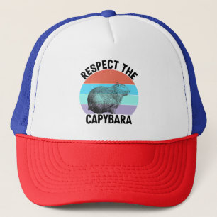 Respecteer de Capybara Grappige Knaagdier Capybara Trucker Pet