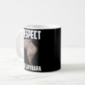 Respecteer de Capybara knaagdier Humor Koffiemok (Voorkant links)