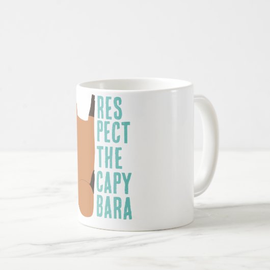 Respecteer de capybara koffiemok (Voorkant rechts)