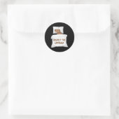 Respecteer de Capybara officiële nachtjapon slaap Ronde Sticker (Tas)