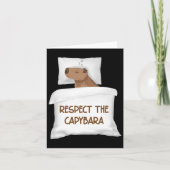 Respecteer de Capybara Officiële Slaap Nachtkledin Kaart (Voorkant)
