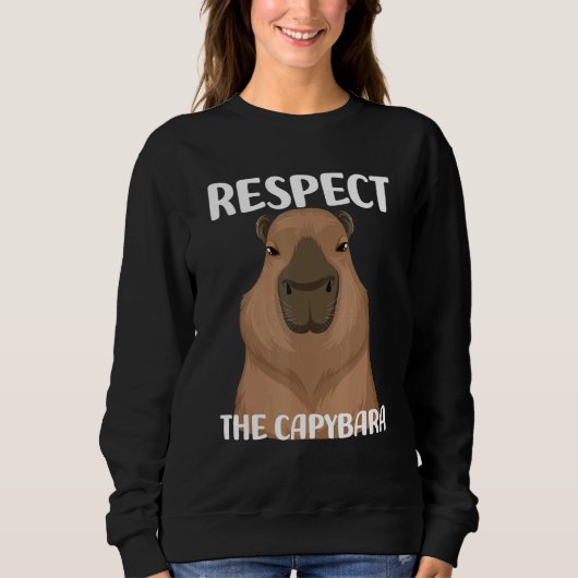 Respecteer de Capybara Pet Meme Nutria Brown voor Trui (Voorkant)