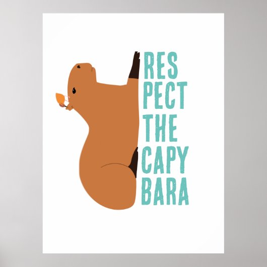 Respecteer de capybara poster (Voorkant)