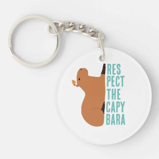 Respecteer de capybara sleutelhanger (Voorkant)