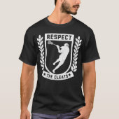 Respecteer de Cleats Lacrosse Player Uniform Lacro T-shirt (Voorkant)