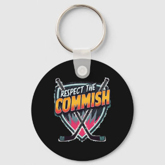 Respecteer De Commissaris Fantasy Hockey Sleutelhanger