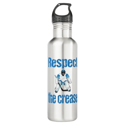 Respecteer de crease hockey goalie waterfles  (Voorkant)