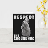 Respecteer de dag van de bosmarmot Respecteer de b Kaart (Gele Bloem)