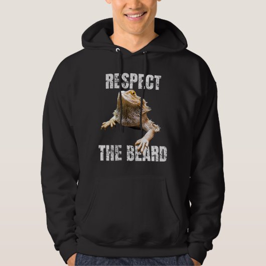 Respecteer de draak met baard hoodie (Voorkant)