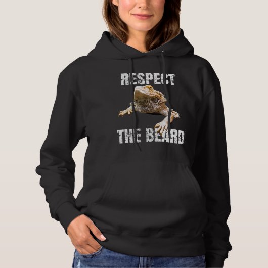 Respecteer de draak met baard hoodie (Voorkant)