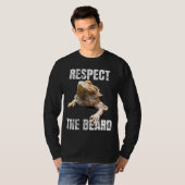 Respecteer de draak met baard t-shirt (Voorkant volledig)