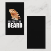 Respecteer de draak van de biet, met geld visitekaartje (Voorkant / Achterkant)