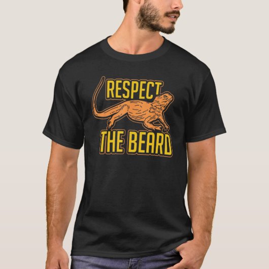 Respecteer de Dragon Beard Dragon Funny Lizard Rep T-shirt (Voorkant)