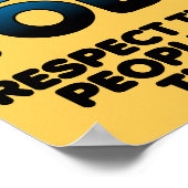 Respecteer de Drama-Vrije Bubbel Mensen Grappige P Poster (Hoek)