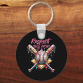 Respecteer De Drip Bysebyll Home Plate Ijs Drank Sleutelhanger (Voorkant)