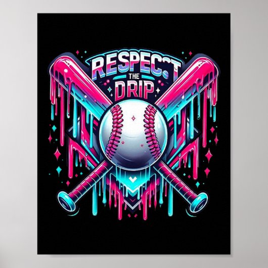 Respecteer De Drip Bysebyll Thuisplaat Ijs Drip Poster (Voorkant)