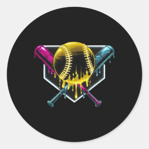 Respecteer De Drip Bysebyll Thuisplaat Ijs Drip Ronde Sticker