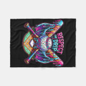 Respecteer De Drip Bysebyll Thuisplaat Met Stroois Fleece Deken (Voorkant (Horizontaal))