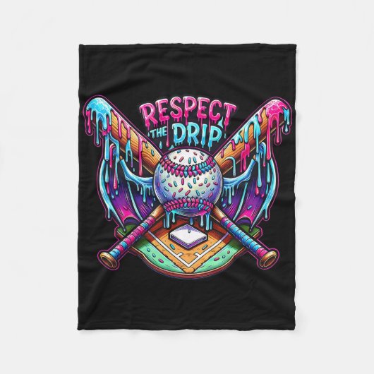 Respecteer De Drip Bysebyll Thuisplaat Met Stroois Fleece Deken (Voorkant)
