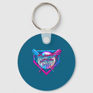 Respecteer De Drip Honkbal Ijs Voor Kinderen Jonge Sleutelhanger