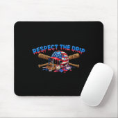 Respecteer De Drip Patriottische Honkbal 1776 Ontw Muismat (Met muis)