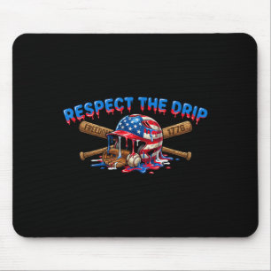 Respecteer De Drip Patriottische Honkbal 1776 Ontw Muismat