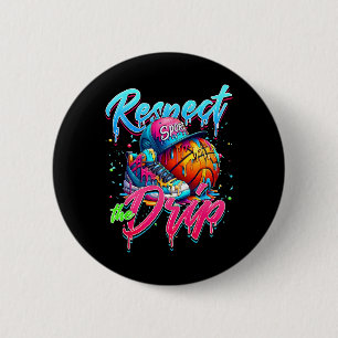 Respecteer De Drip Sketll Ijs Drip Met Strooisel Ronde Button 5,7 Cm