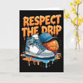 Respecteer De Drip Sneaker Swag Sketll Straatstijl Kaart (Gele Bloem)