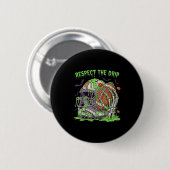 Respecteer De Drip Voetbal Halloween Skelet Hand Ronde Button 5,7 Cm (Voorkant /achterkant)