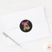 Respecteer de druppel Football ijsdruppel met SPRI Ronde Sticker (Envelop)