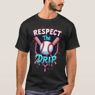 Respecteer de druppel Grappig Baseball Ice Cream D T-shirt