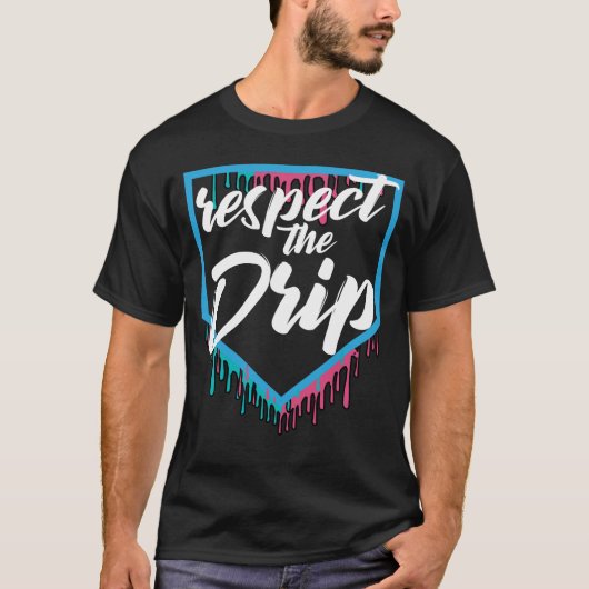 Respecteer de druppel honkbal druppel t-shirt (Voorkant)