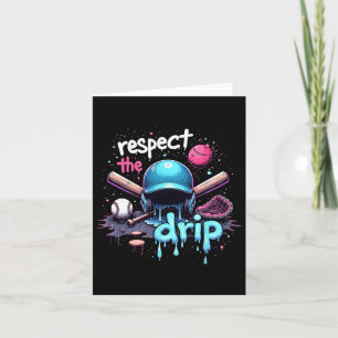Respecteer de druppel honkbal swag cool sport art kaart