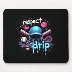 Respecteer de druppel honkbal swag cool sport art muismat
