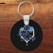 Respecteer de druppel honkbal thuis Bord met Sprin Sleutelhanger (Voorkant)
