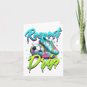 Respecteer de druppel voetbalijs druppel met sprin kaart