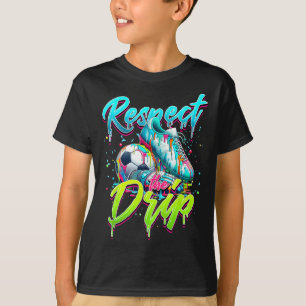 Respecteer de druppel voetbalijs druppel met sprin t-shirt