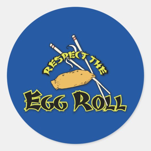 Respecteer de Egg Roll Classic ronde Sticker (Voorkant)